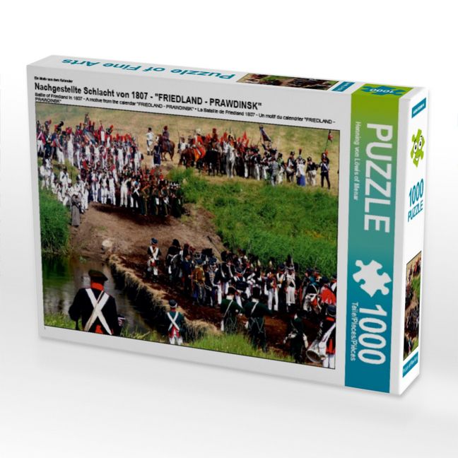 Produktbild: CALVENDO Puzzle Nachgestellte Schlacht von 1807 - Ein Motiv aus dem Kalender "FRIEDLAND - PRAWDINSK" | 1000 Teile Lege-Gr&ouml;&szlig;e 64x48cm Foto-Puzzle f&uuml;r gl&uuml;ckliche Stunden