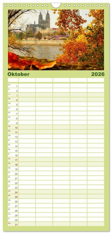 Produktbild: Familienplaner 2026 - Magdeburg entdecken mit 5 Spalten (Wandkalender, 21 x 45 cm) CALVENDO