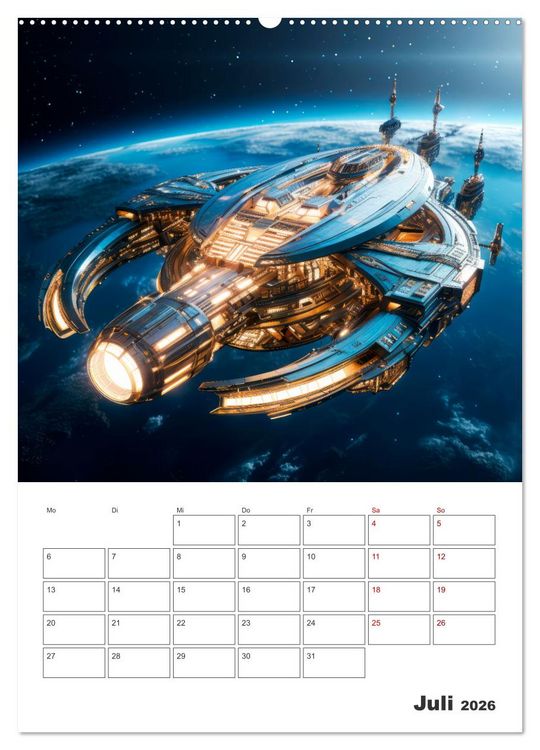 Produktbild: FERNE WELTEN Cooler Terminplaner (Wandkalender 2026 DIN A2 hoch), CALVENDO Monatskalender