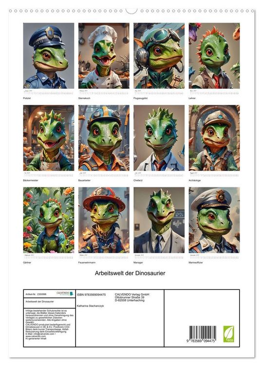 Produktbild: Arbeitswelt der Dinosaurier (hochwertiger Premium Wandkalender 2027 DIN A2 hoch), Kunstdruck in Hochglanz