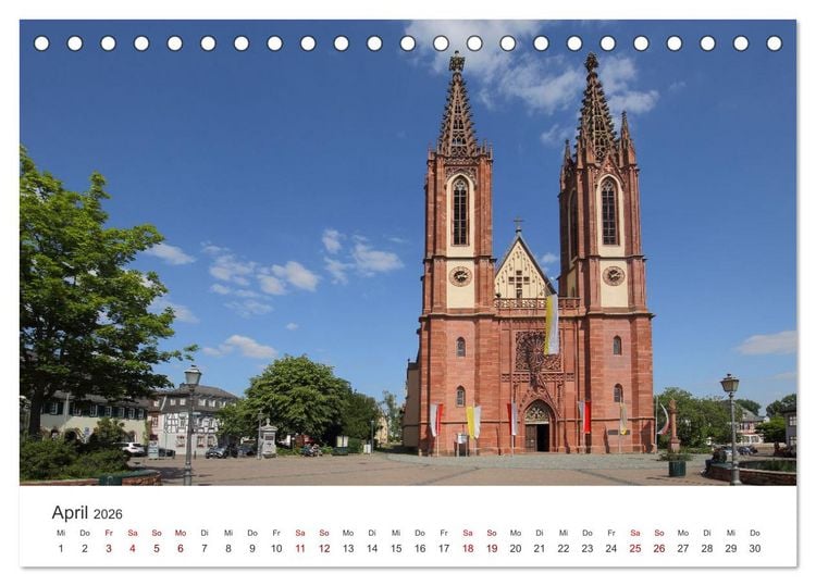 Produktbild: Rheingau - Land des Weines und der Bauwerks (Tischkalender 2026 DIN A5 quer), CALVENDO Monatskalender