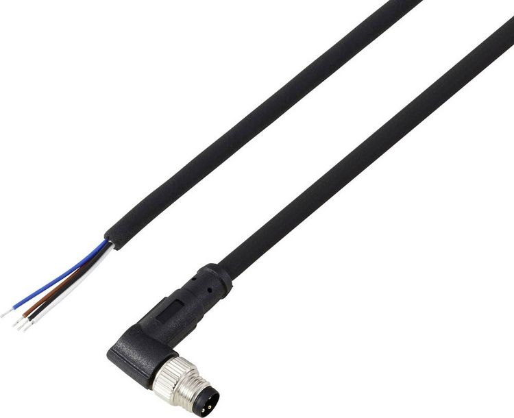 Produktbild: TRU COMPONENTS TC-13751868 Anschlussleitung M8 x 1 Stecker, gewinkelt 10 m Polzahl Sensoren: 4 1 St.