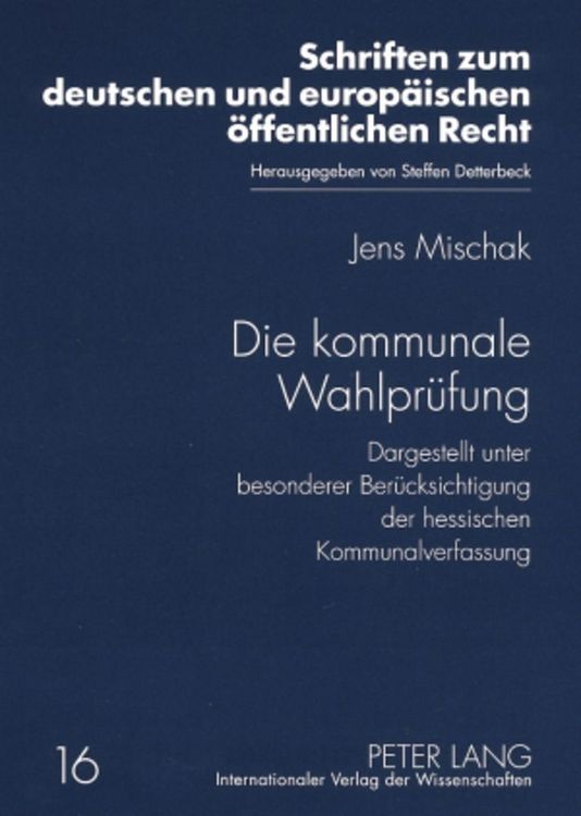 Produktbild: Die kommunale Wahlpr&uuml;fung