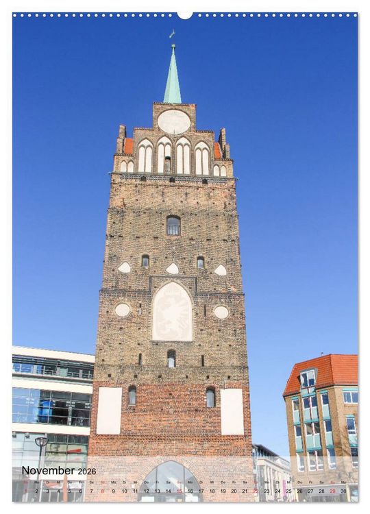 Produktbild: Hansestadt Rostock - Sehensw&uuml;rdigkeiten der Ostseemetropole (hochwertiger Premium Wandkalender 2026 DIN A2 hoch), Kunstdruck in Hochglanz