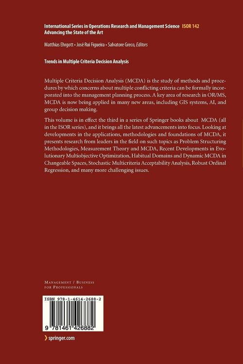 Produktbild: Trends in Multiple Criteria Decision Analysis