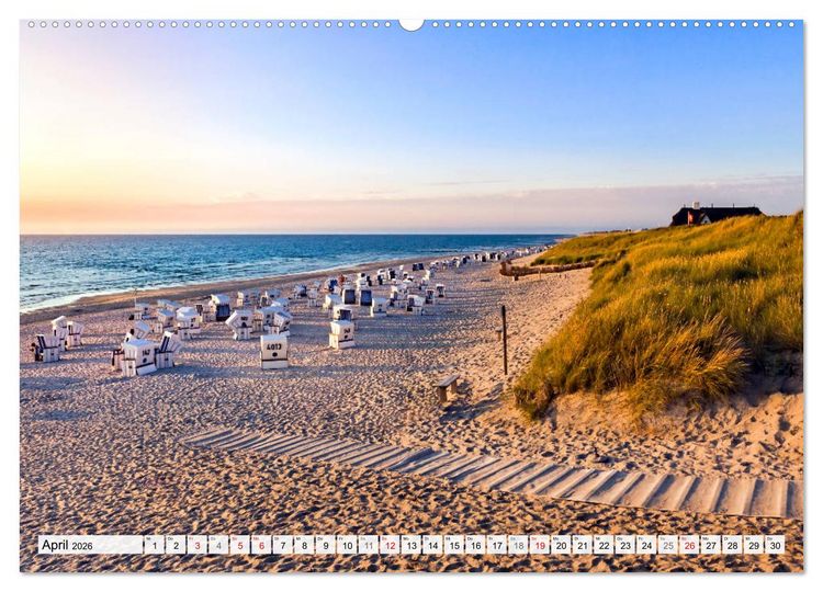 Produktbild: INSELLIEBE SYLT Zauberhafte Momente (hochwertiger Premium Wandkalender 2026 DIN A2 quer), Kunstdruck in Hochglanz