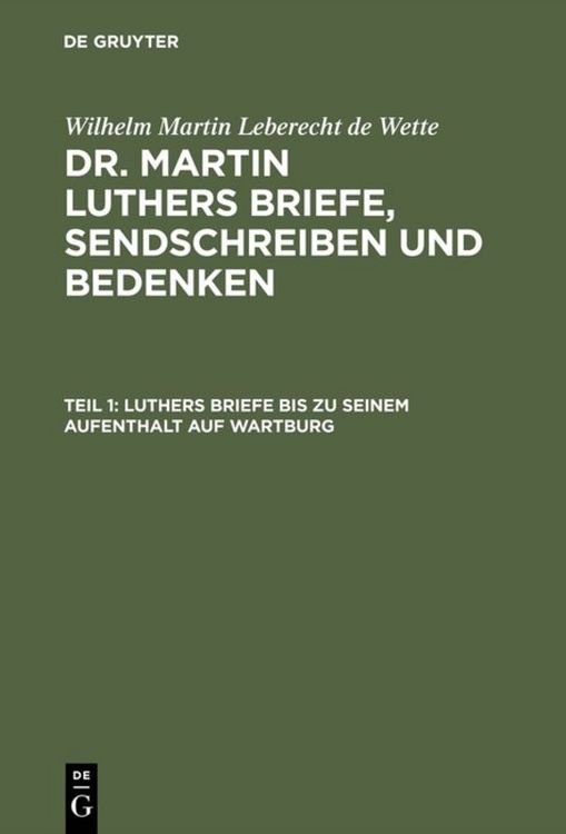 Produktbild: Luthers Briefe bis zu seinem Aufenthalt auf Wartburg