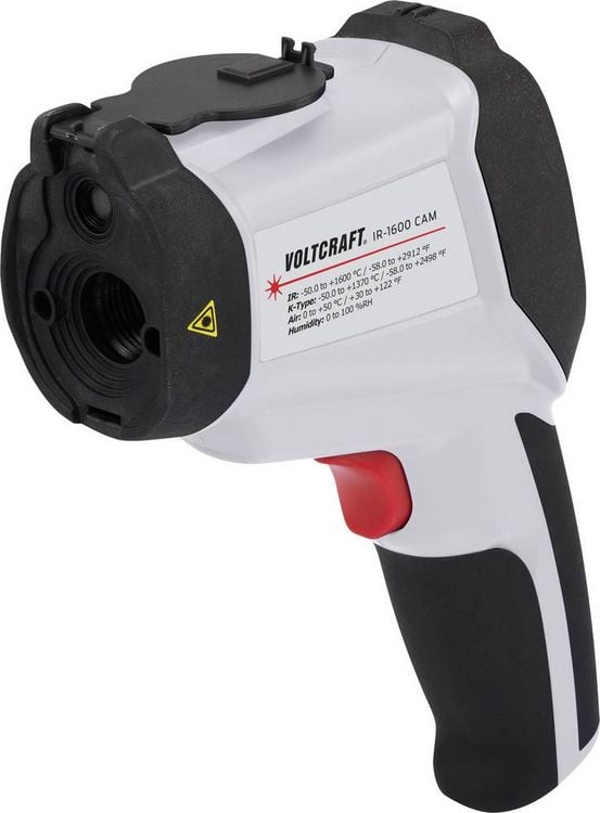Produktbild: VOLTCRAFT IR-1600 CAM Infrarot-Thermometer Optik 50:1 -50 - +1600 &deg;C Pyrometer, Echtbildanzeige