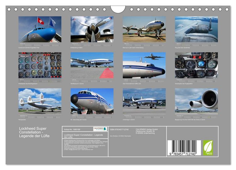 Produktbild: Lockheed Super Constellation - Legende der L&uuml;fte (Wandkalender 2026 DIN A4 quer), CALVENDO Monatskalender