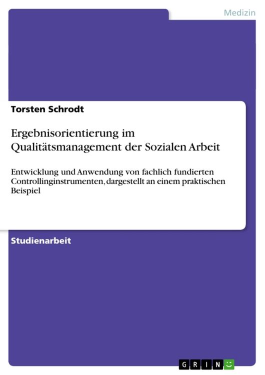 Produktbild: Ergebnisorientierung im Qualit&auml;tsmanagement der Sozialen Arbeit