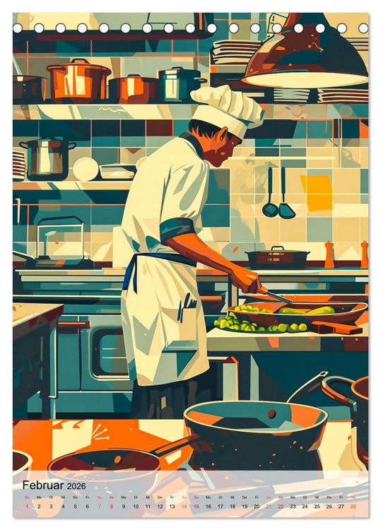 Produktbild: Chef de Cuisine - Mein Traumberuf Koch (Tischkalender 2026 DIN A5 hoch), CALVENDO Monatskalender