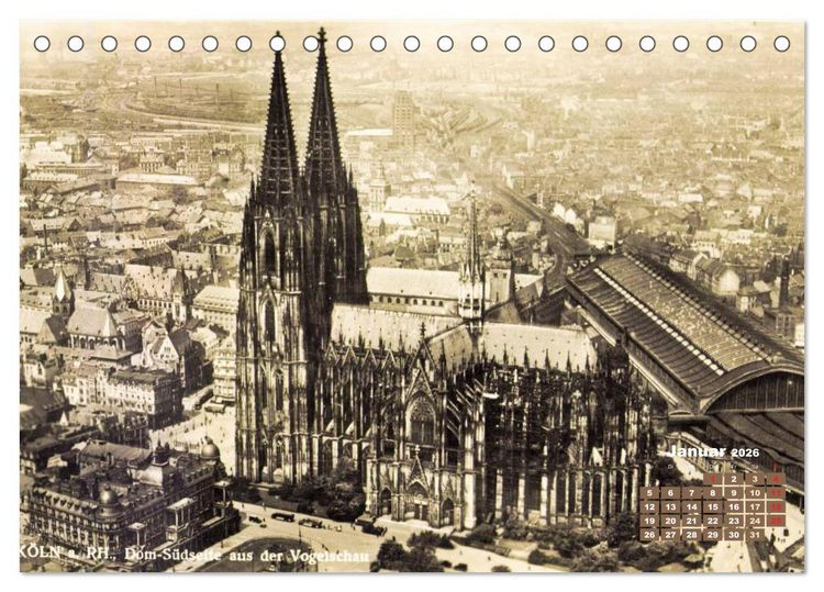 Produktbild: Historisches K&ouml;ln &ndash; Die Stadt auf historischen Karten (Tischkalender 2026 DIN A5 quer), CALVENDO Monatskalender
