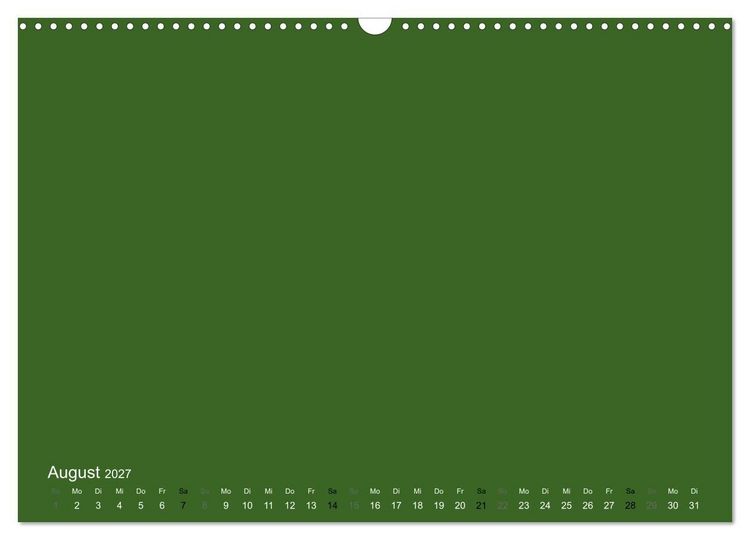 Produktbild: Bastelkalender - dunkel Gr&uuml;n (Wandkalender 2027 DIN A3 quer), CALVENDO Monatskalender