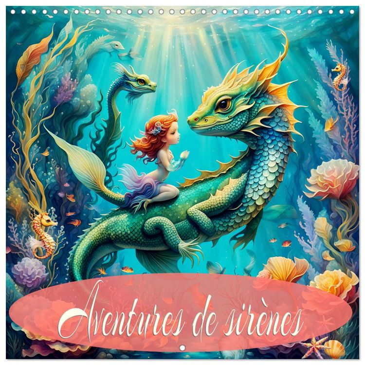 Produktbild: Aventures de sir&egrave;nes (Calendrier mural carr&eacute; 2026 30x30 cm) Calendrier double avec une page pour vos prises de notes