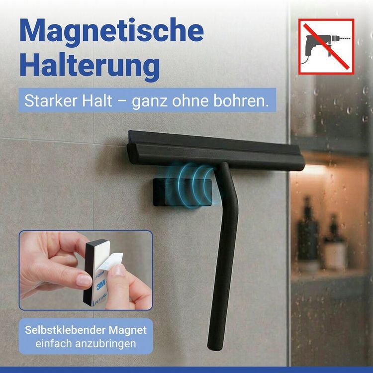 Produktbild: Turbo-Loc&reg; Duschabzieher Mod. Agana, mit magnetischer Wandhalterung