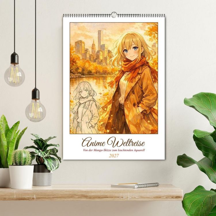 Produktbild: Anime Weltreise (Wandkalender 2027 DIN A2 hoch), CALVENDO Monatskalender