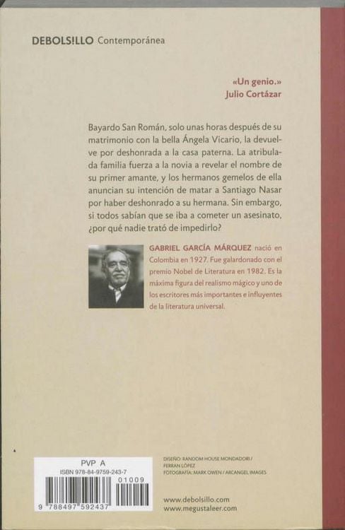 Produktbild: Cronica de una muerte anunciada