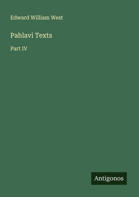 Produktbild: Pahlavi Texts