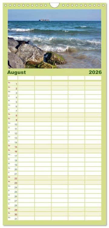 Produktbild: Familienplaner 2026 - Languedoc-Roussillon - unter der Sonne des Midi mit 5 Spalten (Wandkalender, 21 x 45 cm) CALVENDO