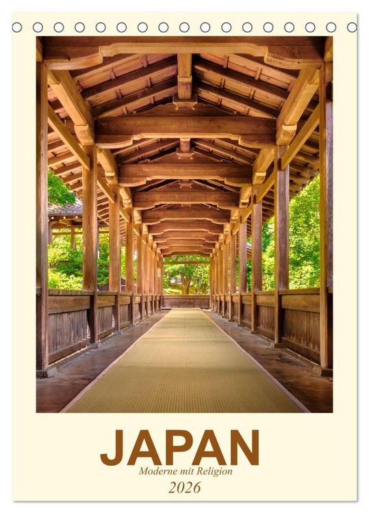 Produktbild: Japan - Moderne mit Religion (Tischkalender 2026 DIN A5 hoch), CALVENDO Monatskalender
