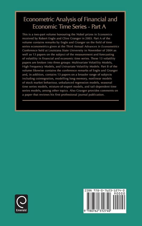 Produktbild: Econometric Analysis of Financial and Economic Time Series