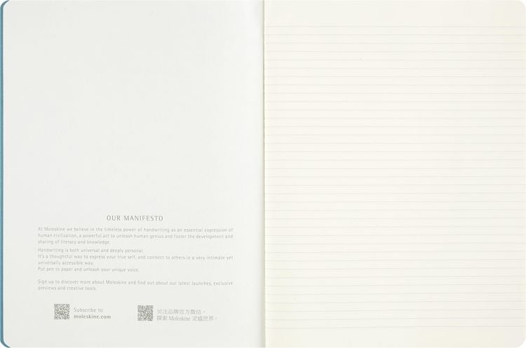 Produktbild: Moleskine Peanuts Linus Cahier limitierte Ausgabe, XL, liniert, Kartoneinband, Hellblau