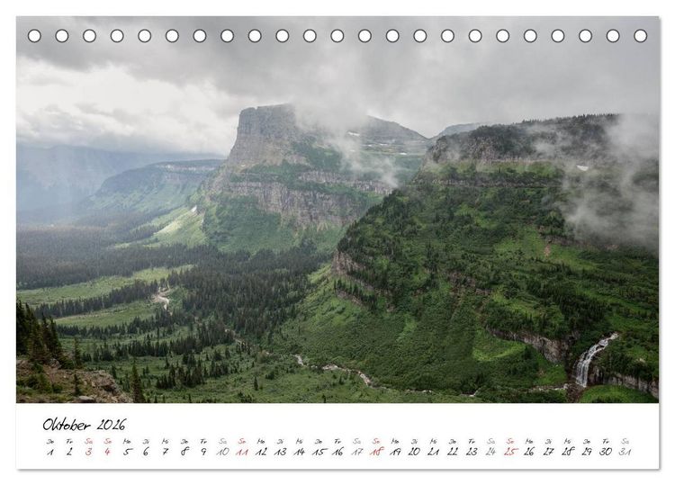 Produktbild: Glacier National Park Montana - USA (Tischkalender 2026 DIN A5 quer), CALVENDO Monatskalender