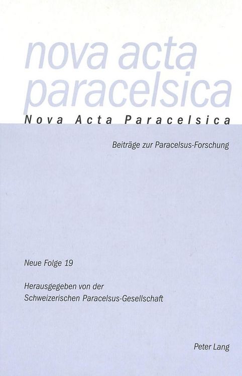 Produktbild: Nova Acta Paracelsica 19