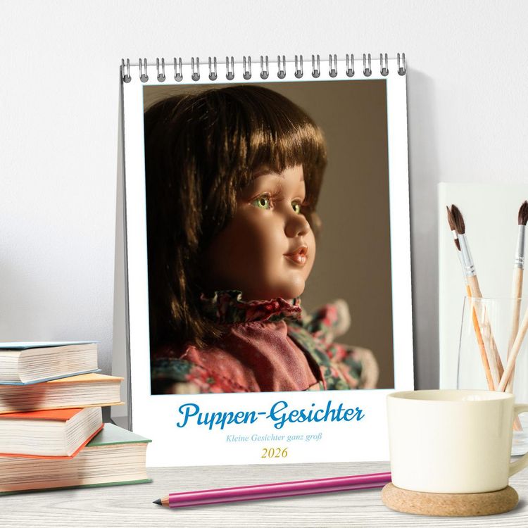 Produktbild: Puppen-Gesichter (Tischkalender 2026 DIN A5 hoch), CALVENDO Monatskalender