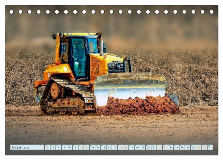 Produktbild: Bulldozer - b&auml;renstarke Arbeitstiere (Tischkalender 2026 DIN A5 quer), CALVENDO Monatskalender
