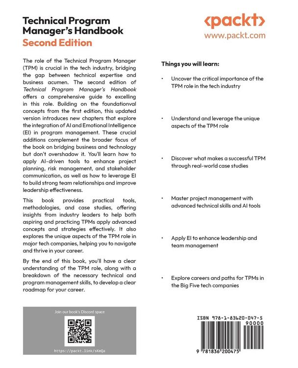 Produktbild: Technical Program Manager's Handbook - Second Edition