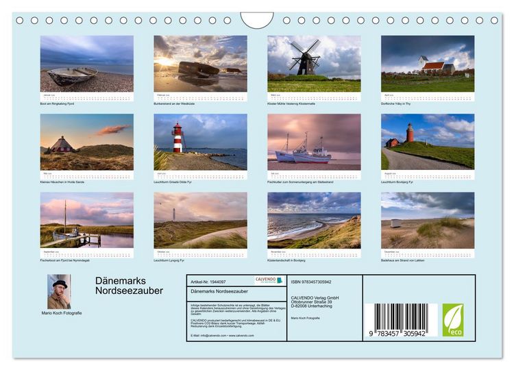 Produktbild: D&auml;nemarks Nordseezauber (Wandkalender 2026 DIN A4 quer), CALVENDO Monatskalender