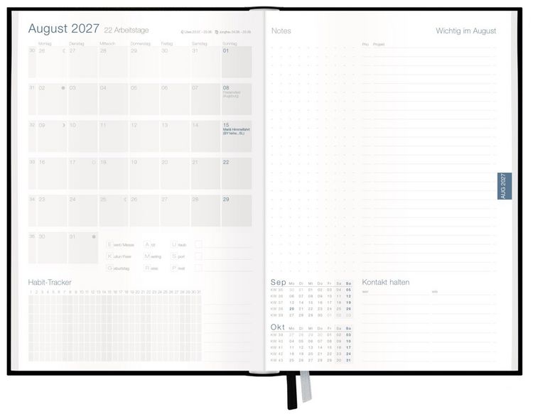 Produktbild: Business-Timer Deluxe 26/27 17 Monate KL [Nachtblau]