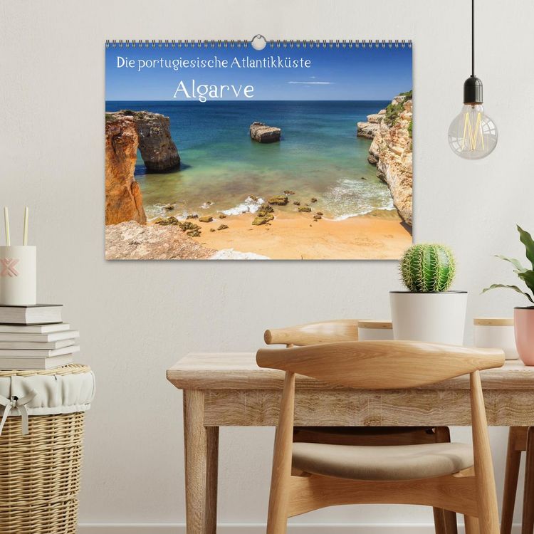 Produktbild: Die portugiesische Atlantikk&uuml;ste - Algarve (Wandkalender 2026 DIN A3 quer), CALVENDO Monatskalender