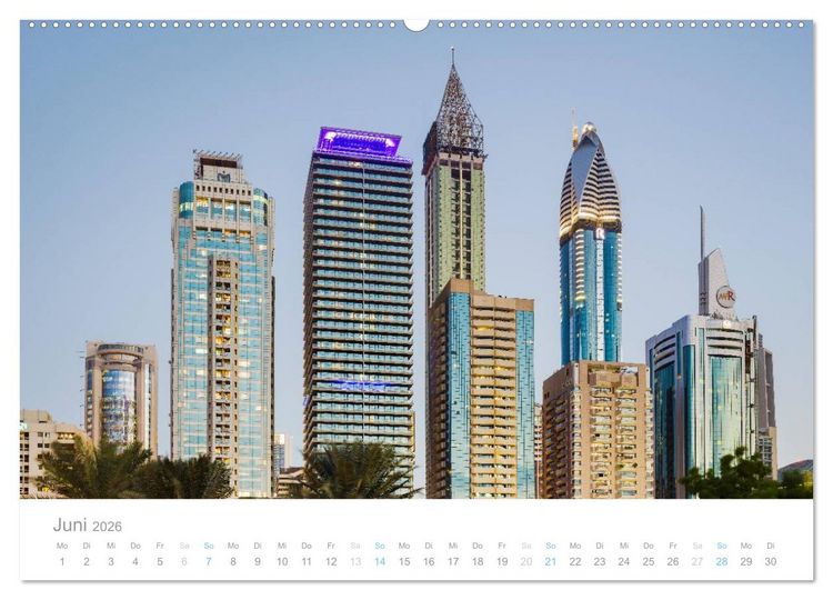 Produktbild: Dubai Architektur 2026 (hochwertiger Premium Wandkalender 2026 DIN A2 quer), Kunstdruck in Hochglanz