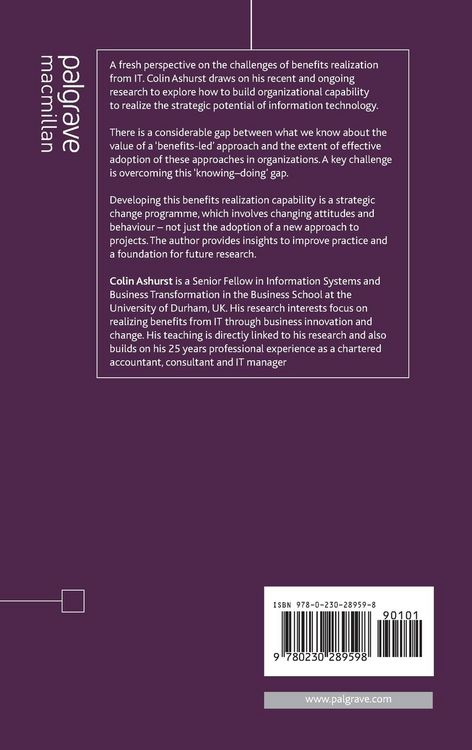 Produktbild: Benefits Realization from Information Technology