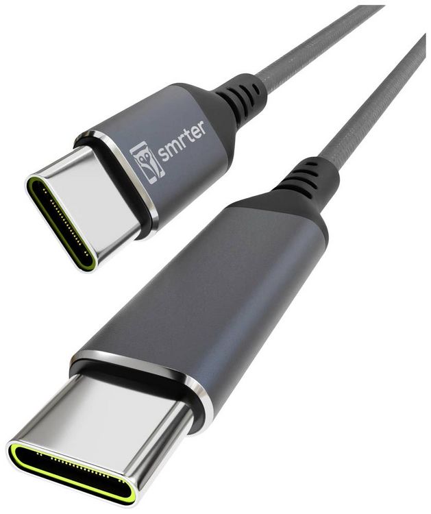 Produktbild: Smrter USB-C&reg; Kabel USB 2.0 USB-C&reg; Stecker, USB-C&reg; Stecker 1.00 m Anthrazit mit OTG-Funktion, Rund, Stoff-Ummantelung SMRTER_SPEEDY100_M_AT