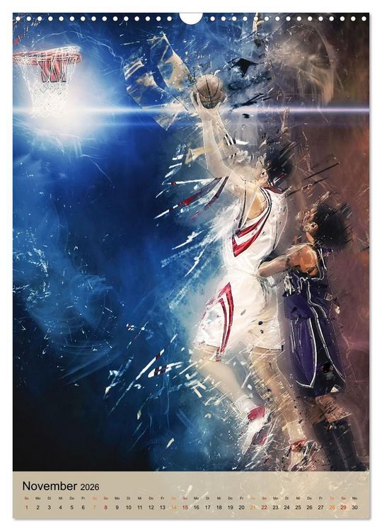 Produktbild: Basketball spektakul&auml;r (Wandkalender 2026 DIN A3 hoch), CALVENDO Monatskalender