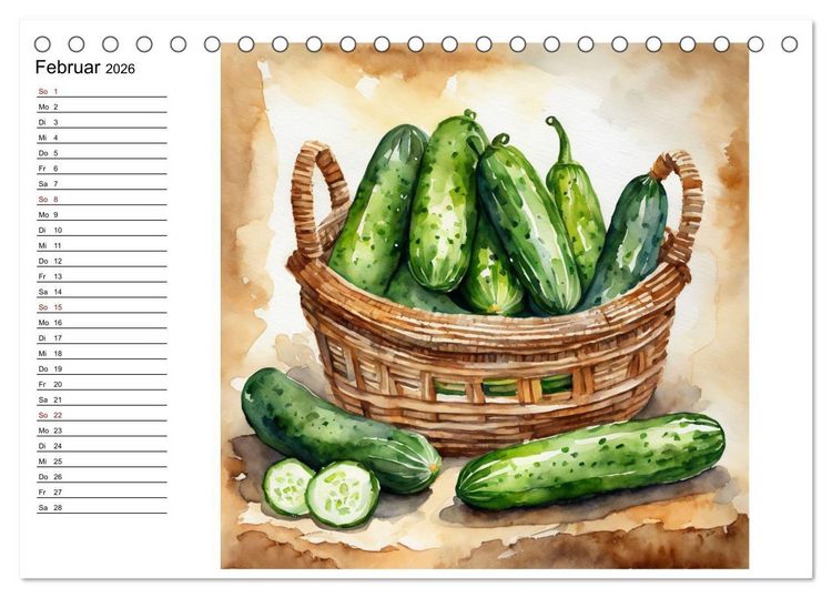 Produktbild: Frische Ernte (Tischkalender 2026 DIN A5 quer), CALVENDO Monatskalender