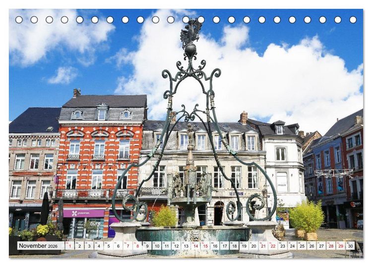 Produktbild: Malerisches Belgien - Stippvisiten in Verviers, Huy, Namur (Tischkalender 2026 DIN A5 quer), CALVENDO Monatskalender