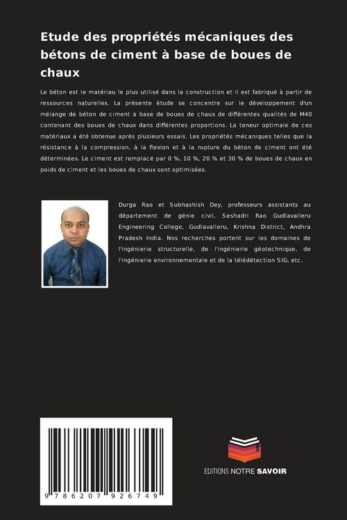 Produktbild: Etude des propri&eacute;t&eacute;s m&eacute;caniques des b&eacute;tons de ciment &agrave; base de boues de chaux