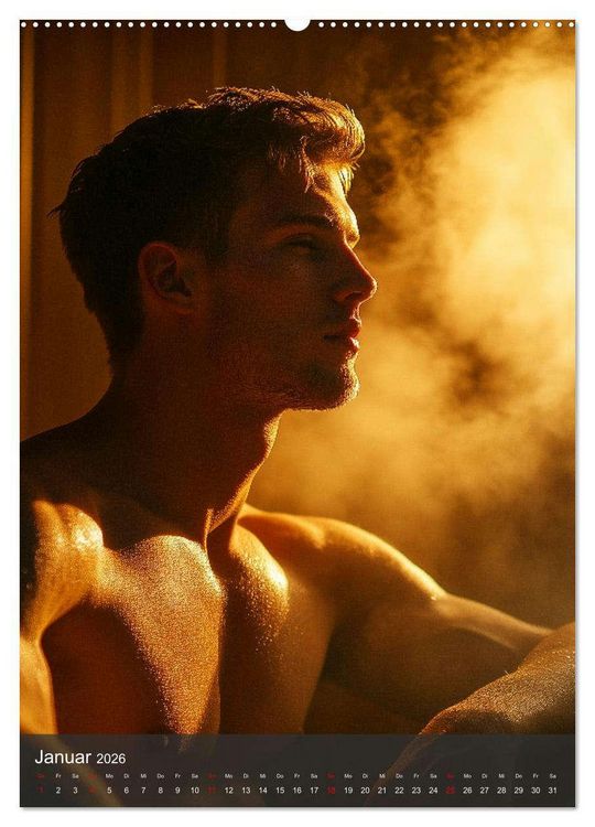 Produktbild: SEXY M&Auml;NNER - Muskeln im M&auml;nnerkalender (Wandkalender 2026 DIN A2 hoch), CALVENDO Monatskalender
