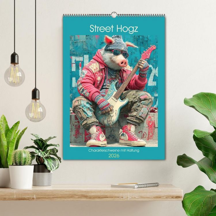 Produktbild: Street Hogz. Charakterschweine mit Haltung (Wandkalender 2026 DIN A2 hoch), CALVENDO Monatskalender