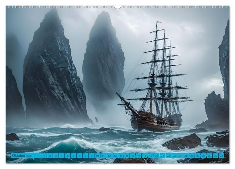 Produktbild: Erinnerungen an das Meer. Die Schifffahrt von einst (Wandkalender 2026 DIN A2 quer), CALVENDO Monatskalender