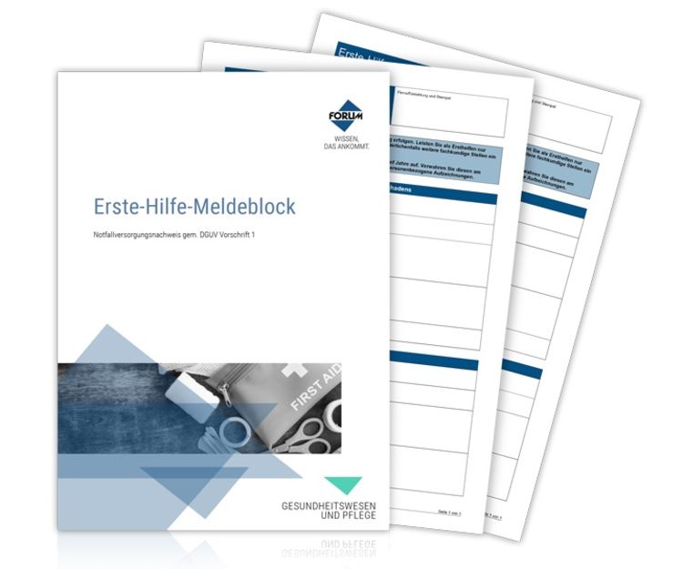 Produktbild: Erste-Hilfe-Meldeblock