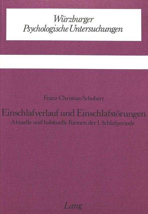 Produktbild: Einschlafverlauf und Einschlafst&ouml;rungen