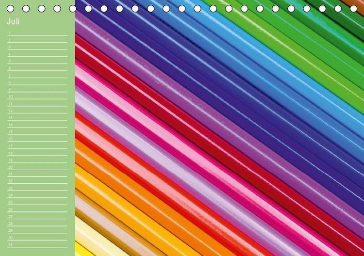 Produktbild: Die bunte Welt der Stifte - Geburtstagskalender (Tischkalender immerw&auml;hrend DIN A5 quer)