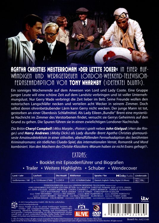 Produktbild: Agatha Christie: Das Geheimnis der sieben Zifferbl&auml;tter (Fernsehjuwelen) [2 DVDs]