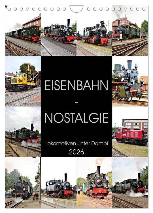 Produktbild: EISENBAHN - NOSTALGIE - 2026 (Wandkalender 2026 DIN A4 hoch), CALVENDO Monatskalender