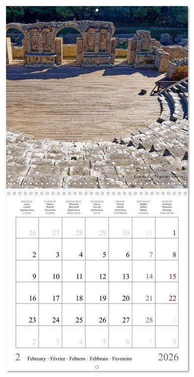 Produktbild: Albania - The Unknown beauty (Wall Calendar 2026 12 &times; 12 Inch) CALVENDO 12 Month Wall Calendar